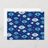 Griechisches Mati Mataki - Schutz des bösen Auges Postkarte (Vorne/Hinten)