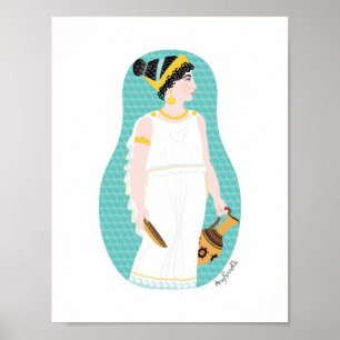 Griechisches Matryoshka-Poster Poster