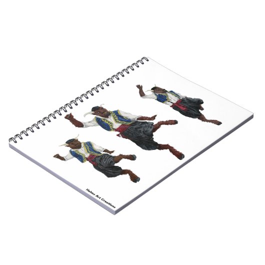 Griechisches Minotaurs Dancing Fantasy Art Noteboo Notizblock (Linke Seite)