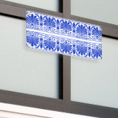 Griechisches Mittelmeer Arabeske Muster Blau Banner (Äußeres Gebäude)