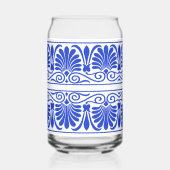 Griechisches Mittelmeer Arabeske Muster Blau Dosenglas (Rückseite)
