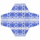 Griechisches Mittelmeer Arabeske Muster Blau Fußball (Flach)