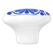 Griechisches Mittelmeer Arabeske Muster Blau Keramikknauf (Seitenansicht)