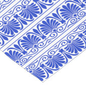 Griechisches Mittelmeer Arabeske Muster Blau Kurzer Tischläufer (Ecke)