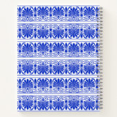 Griechisches Mittelmeer Arabeske Muster Blau Notizblock (Rückseite)