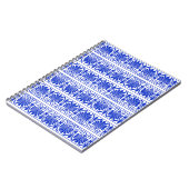 Griechisches Mittelmeer Arabeske Muster Blau Notizblock (Linke Seite)