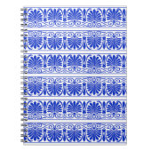 Griechisches Mittelmeer Arabeske Muster Blau Notizblock (Vorderseite)
