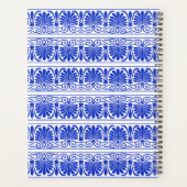 Griechisches Mittelmeer Arabeske Muster Blau Planer (Rückseite)