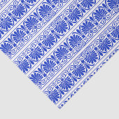 Griechisches Mittelmeer Arabeske Muster Blau Seidenpapier (Ausschnitt)
