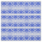 Griechisches Mittelmeer Arabeske Muster Blau Stoff (Muster)