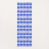 Griechisches Mittelmeer Arabeske Muster Blau Yogamatte (Rückseite)