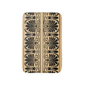 Griechisches Mittelmeer Arabeske Muster Brown Badematte (Vorderseite Vertikal)