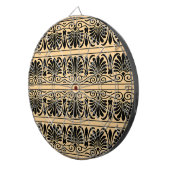 Griechisches Mittelmeer Arabeske Muster Brown Dartscheibe (Vorderseite rechts)