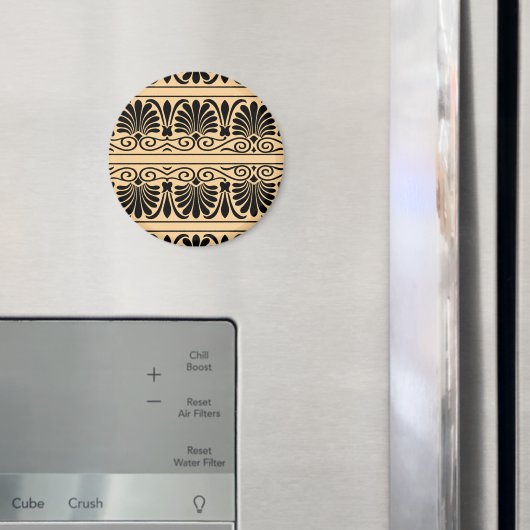 Griechisches Mittelmeer Arabeske Muster Brown Magnet (In Situ (Kühlschrank))