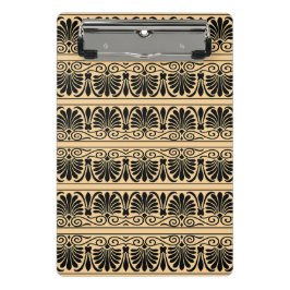 Griechisches Mittelmeer Arabeske Muster Brown Mini Klemmbrett