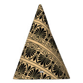 Griechisches Mittelmeer Arabeske Muster Brown Partyhütchen (Rechts)