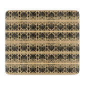 Griechisches Mittelmeer Arabeske Muster Brown Schneidebrett (Vorderseite)