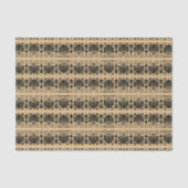 Griechisches Mittelmeer Arabeske Muster Brown Seidenpapier (Vorderseite)