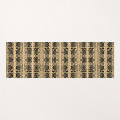 Griechisches Mittelmeer Arabeske Muster Brown Yogamatte (Vorderseite (Horizontal))