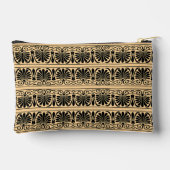 Griechisches Mittelmeer Arabeske Muster Brown Zubehörtasche (Rückseite)
