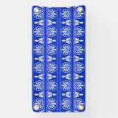 Griechisches Mittelmeer-Muster Blau Banner (Vertikal)