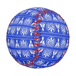 Griechisches Mittelmeer-Muster Blau Baseball