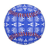 Griechisches Mittelmeer-Muster Blau Baseball (Vorderseite)