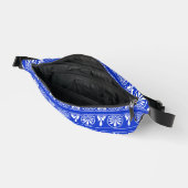 Griechisches Mittelmeer-Muster Blau Bauchtasche (Offen)