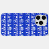 Griechisches Mittelmeer-Muster Blau Case-Mate iPhone Hülle (Rückseite (Horizontal))