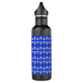 Griechisches Mittelmeer-Muster Blau Edelstahlflasche (Links)