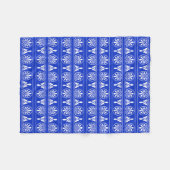 Griechisches Mittelmeer-Muster Blau Fleecedecke (Vorderseite (Horizontal))
