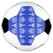 Griechisches Mittelmeer-Muster Blau Fußball (Gedreht)