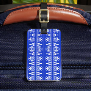 Griechisches Mittelmeer-Muster Blau Gepäckanhänger