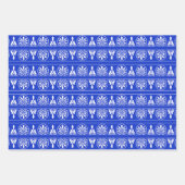 Griechisches Mittelmeer-Muster Blau Geschenkpapier Set (Vorderseite 2)