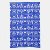 Griechisches Mittelmeer-Muster Blau Geschirrtuch (Vertikal)