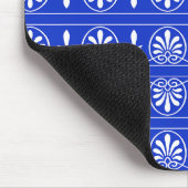 Griechisches Mittelmeer-Muster Blau Mousepad (Ecke)