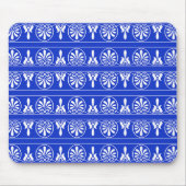 Griechisches Mittelmeer-Muster Blau Mousepad (Vorne)