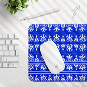 Griechisches Mittelmeer-Muster Blau Mousepad