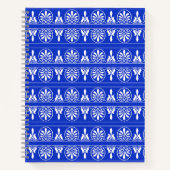 Griechisches Mittelmeer-Muster Blau Notizblock (Vorderseite)