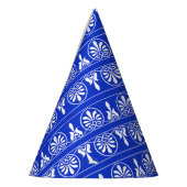 Griechisches Mittelmeer-Muster Blau Partyhütchen (Links)