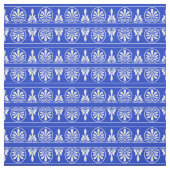 Griechisches Mittelmeer-Muster Blau Stoff (Muster)