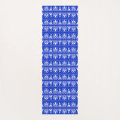 Griechisches Mittelmeer-Muster Blau Yogamatte (Rückseite)