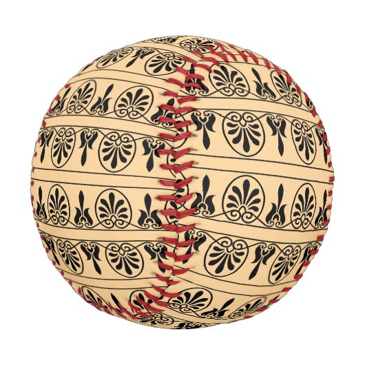 Griechisches Mittelmeer-Muster Brown Baseball (Schrägansicht)