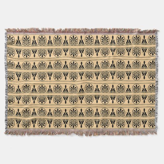 Griechisches Mittelmeer-Muster Brown Decke (Vorderseite)