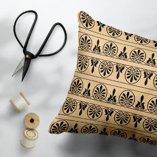 Griechisches Mittelmeer-Muster Brown Dekokissen