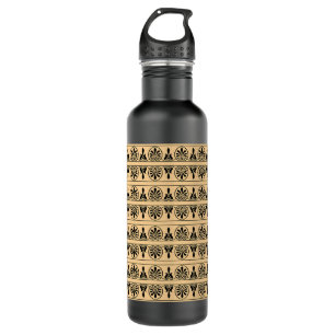 Griechisches Mittelmeer-Muster Brown Edelstahlflasche