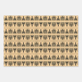 Griechisches Mittelmeer-Muster Brown Geschenkpapier Set (Vorderseite 2)