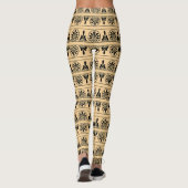 Griechisches Mittelmeer-Muster Brown Leggings (Rückseite)