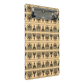 Griechisches Mittelmeer-Muster Brown Mini Klemmbrett (Schrägansicht)