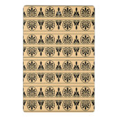 Griechisches Mittelmeer-Muster Brown Mini Klemmbrett (Rückseite)